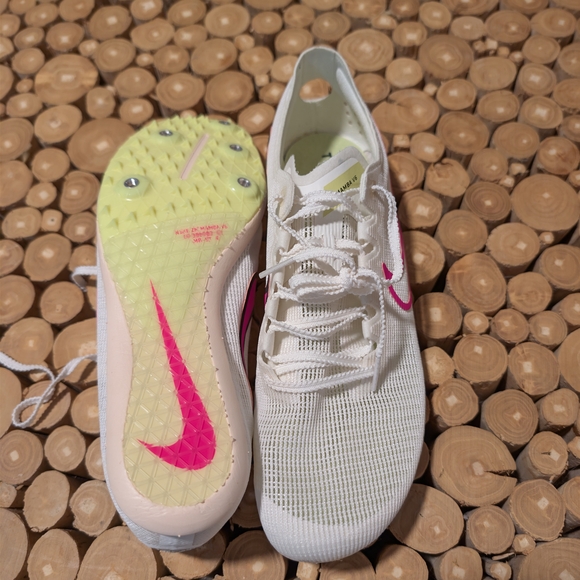 Nike Women's White and Pink Running Shoes